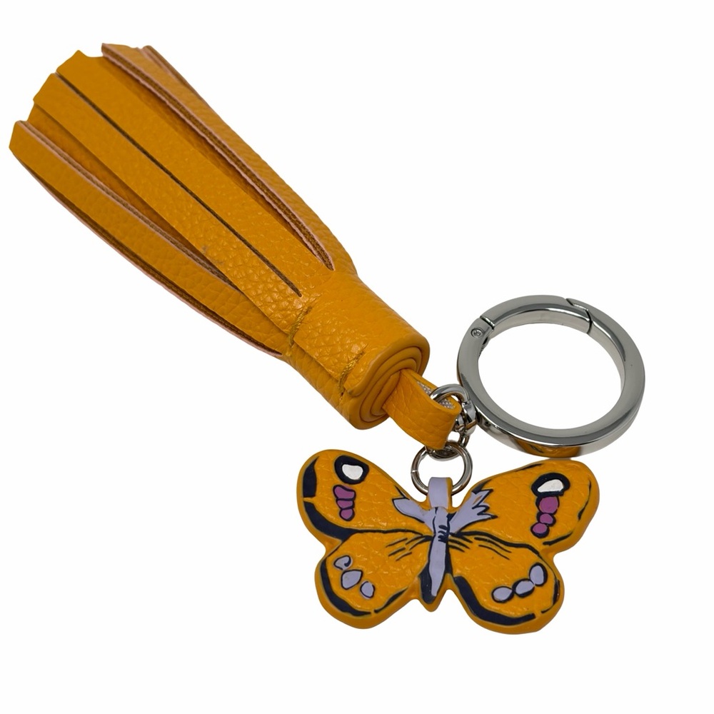 Vera Bradley Faux Leather Butterfly Key Chain / Bag Charm NWOT - Picture 2 of 6